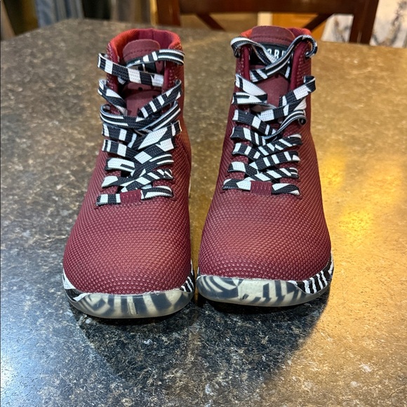 NOBULL Burgundy Athletic Shoes with Zebra Accents - Picture 2 of 6
